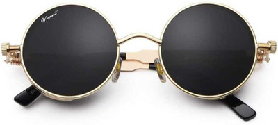 Moment Round Sunglasses(For Boys & Girls, Black)