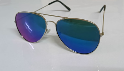 Shade House Aviator Sunglasses(For Men & Women, Blue)