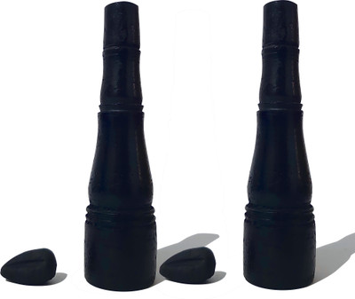 RKD Enterprises Terracotta Black Chillum Pack of 2 Black Terracotta Surahi(0.2 L)