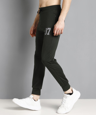 KIZAAR Solid Men Olive Track Pants