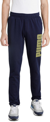 PUMA Ms Graphic Pant XI Graphic Print Men Blue Track Pants