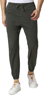 PETER ENGLAND Regular Fit Men Grey Trousers