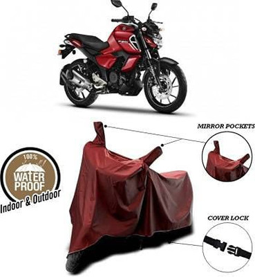 KEDIT Two Wheeler Cover for Yamaha(FZ S V3.0 FI, Maroon)