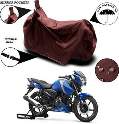 KEDIT Two Wheeler Cover for TVS(Apache RTR 160 4V, Maroon)