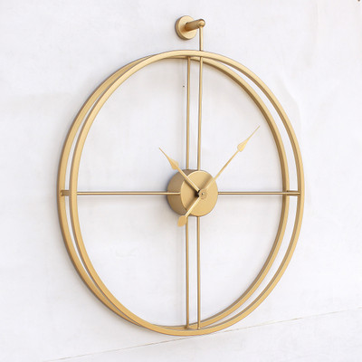 craftter Analog 60.9 cm X 60.9 cm Wall Clock(Gold, Without Glass, Standard)