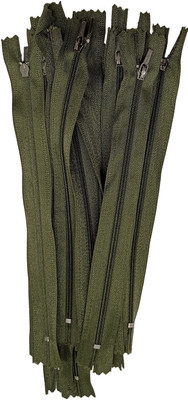 Jyoti Zipper - CFC Size 3 (100 Zips of 8 Inches) (51020) Green Plastic Open-ended Zipper