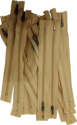 Jyoti Zipper - CFC Size 3 (100 Zips of 8 Inches) (51004) Brown Plastic Open-ended Zipper