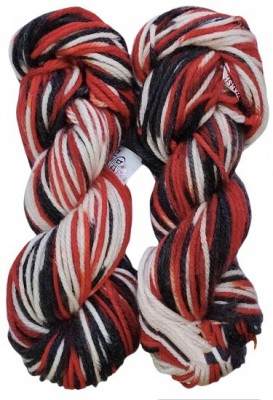 JEFFY Oswal Varsha Motu Thick Chunky Wool Hand Knitting Yarn Multi Colour (Hanks-200gms) Shade No-55