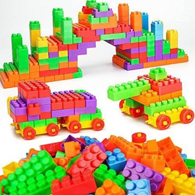 SATSUN ENTERPRISE Learning Building Blocks for Creativity and Imagination Development 50+ pcs(Multicolor)