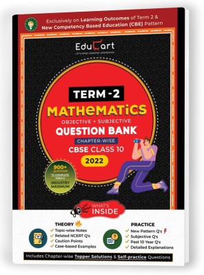 Educart Term 2 Mathematics Cbse Class 10 Objective & Subjective Question Bank(English, Paperback, unknown)