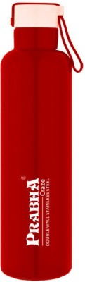 PRABHA Craze Red Double Wall Steel Water Bottle 1 Pcs 750ml for Home School & Kids 750 ml Flask(Pack of 1, Red, Steel)