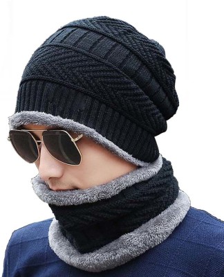 Bizarro.in Woven Beanie Cap(Pack of 2)