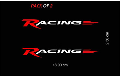 SARVAVIDYA Sticker & Decal for Car & Bike(White, Red)