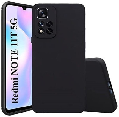 AB PRIME Back Cover for Redmi Note 11T 5G(Black, Shock Proof, Silicon, Pack of: 1)