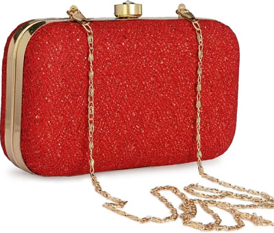 BABERWAL ENTERPRISES Party Red  Clutch(Pack of: 2)
