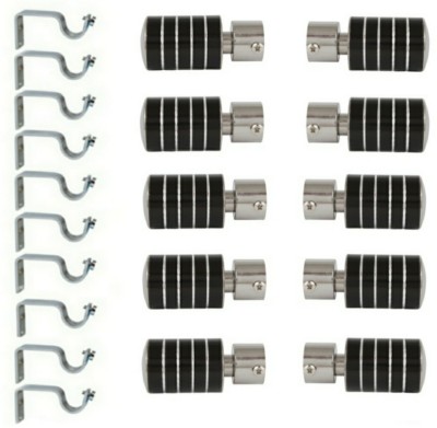 Javs Black Rod Rail Bracket Metal(Pack of 10)