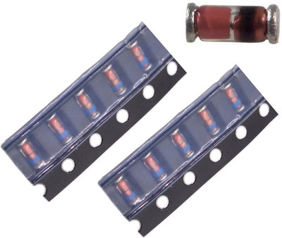e4u Zener Voltage Regulator Diode 5.1 Volt 0.5 Watt Minimelf SOD-80 SMD Package - 10 Pieces Electronic Components Electronic Hobby Kit