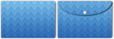 Nourish Plastic Document Folder(Set Of 2, Blue-Papercut)