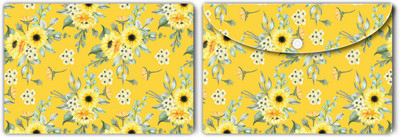 Nourish Plastic Document Folder(Set Of 2, Sunflowers-Yellow)