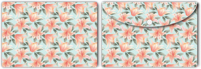 Nourish Plastic Document Folder(Set Of 2, Peach-Lily)