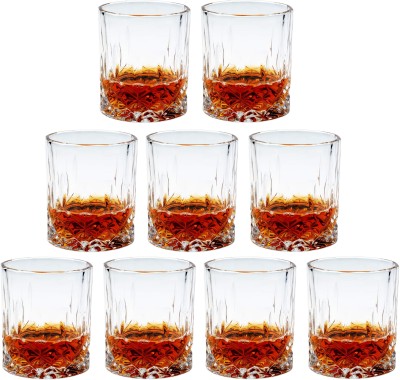 AFAST (Pack of 9) E_FNGlass-P9 Glass Set Whisky Glass(200 ml, Glass, Clear)