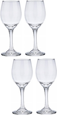 Somil (Pack of 4) Multipurpose Drinking Glass -B1126 Glass Set Wine Glass(250 ml, Glass, Clear)