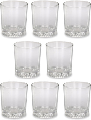 Somil (Pack of 8) Multipurpose Drinking Glass -B673 Glass Set Water/Juice Glass(300 ml, Glass, Clear)