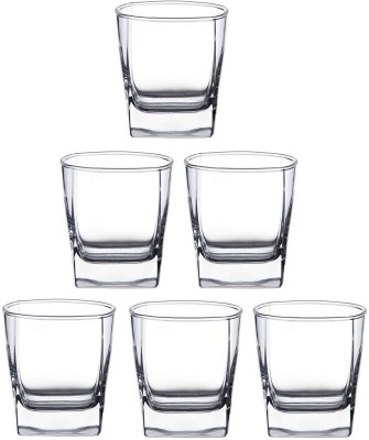 Somil (Pack of 6) Multipurpose Drinking Glass -B599 Glass Set Water/Juice Glass(180 ml, Glass, Clear)