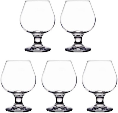 AFAST (Pack of 5) E_WineHub-F5 Glass Set Wine Glass(300 ml, Glass, Clear)