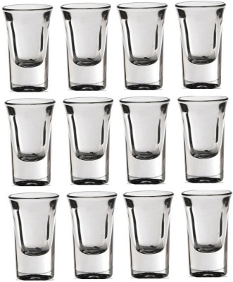 Somil (Pack of 12) Multipurpose Drinking Glass -B774 Glass Set Shot Glass(30 ml, Glass, Clear)