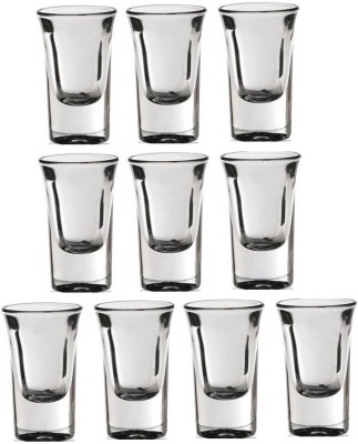 Somil (Pack of 10) Multipurpose Drinking Glass -B772 Glass Set Shot Glass(30 ml, Glass, Clear)