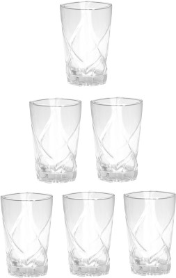 AFAST (Pack of 6) E_Gloss-K6 Glass Set Water/Juice Glass(250 ml, Glass, Clear)