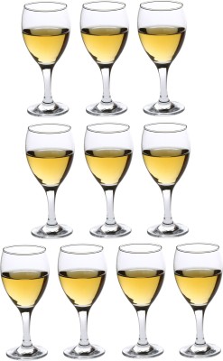 Somil (Pack of 10) Multipurpose Drinking Glass -B1085 Glass Set Wine Glass(250 ml, Glass, Clear)