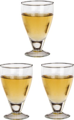Somil (Pack of 3) Multipurpose Drinking Glass -B1101 Glass Set Wine Glass(250 ml, Glass, Clear)