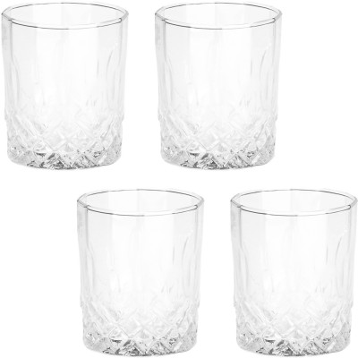 AFAST (Pack of 4) E_Gloss-L4 Glass Set Whisky Glass(200 ml, Glass, Clear)