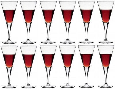 AFAST (Pack of 12) E_WineHub-G12 Glass Set Wine Glass(200 ml, Glass, Clear)
