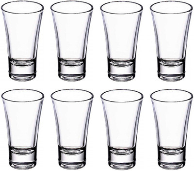 Somil (Pack of 8) Multipurpose Drinking Glass -B1214 Glass Set Shot Glass(30 ml, Glass, Clear)