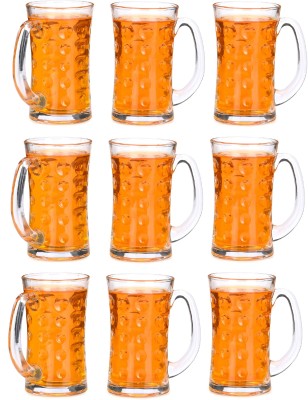 Somil (Pack of 9) Multipurpose Drinking Glass -B266 Glass Set Water/Juice Glass(400 ml, Glass, Clear)