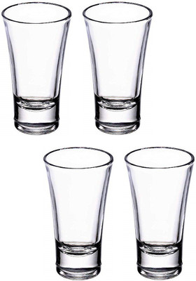 Somil (Pack of 4) Party Perfect Shot Glasses: Making Every Moment Unforgettable - B91 Glass Set Shot Glass(30 ml, Glass, Clear)