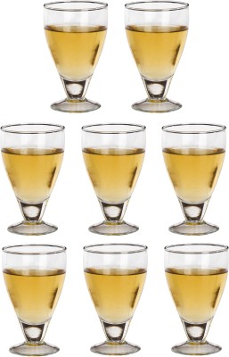 Somil (Pack of 8) Multipurpose Drinking Glass -B1106 Glass Set Wine Glass(250 ml, Glass, Clear)