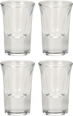 Somil (Pack of 4) Multipurpose Drinking Glass -B826 Glass Set Shot Glass(30 ml, Glass, Clear)
