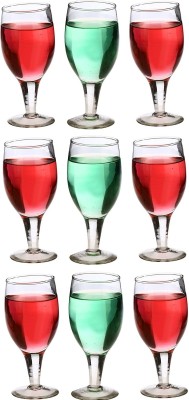 AFAST (Pack of 9) E_Wine-R9 Glass Set Wine Glass(200 ml, Glass, Clear)