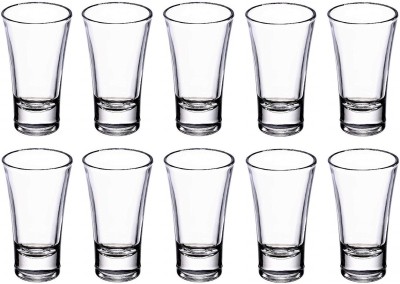 Somil (Pack of 10) Party Perfect Shot Glasses: Making Every Moment Unforgettable - B88 Glass Set Shot Glass(30 ml, Glass, Clear)