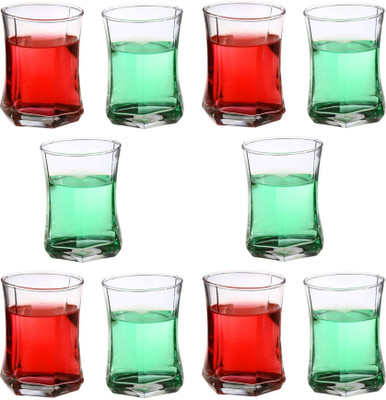 Somil (Pack of 10) Multipurpose Drinking Glass -B628 Glass Set Water/Juice Glass(280 ml, Glass, Clear)