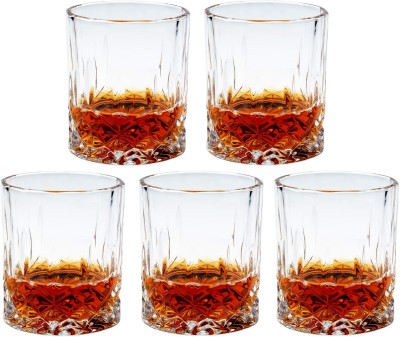 AFAST (Pack of 5) E_FNGlass-P5 Glass Set Water/Juice Glass(200 ml, Glass, Clear)