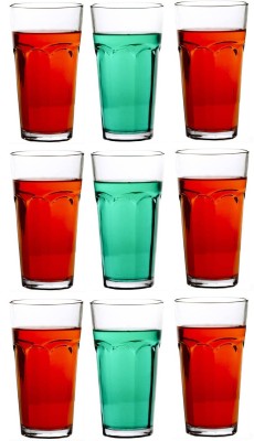 Somil (Pack of 9) Multipurpose Drinking Glass -B614 Glass Set Water/Juice Glass(300 ml, Glass, Clear)