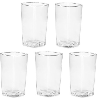 AFAST (Pack of 5) E_Gloss-J5 Glass Set Water/Juice Glass(300 ml, Glass, Clear)