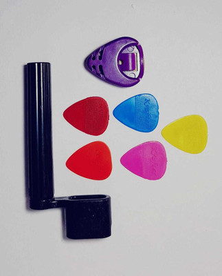 music galaxy PLECTRUM 5 PCS WINDERR 1 HOLDDER 1 Guitar Pick(Pack of 5)