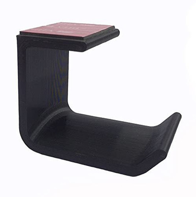 makerV Headphone holder Gaming Headset hanger Under desk mount Head phone hook Headphone Stand(Black Pack of 1)