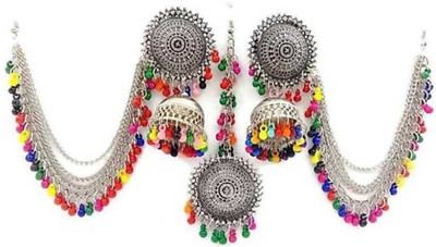 tun tun stor Oxidised Silver Multicolor Jewellery Set(Pack of 1)
